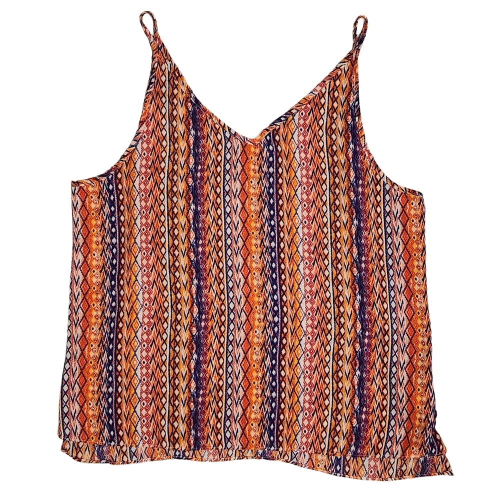 Multicolor Patterned Women's Flowy Cool Camisole Top